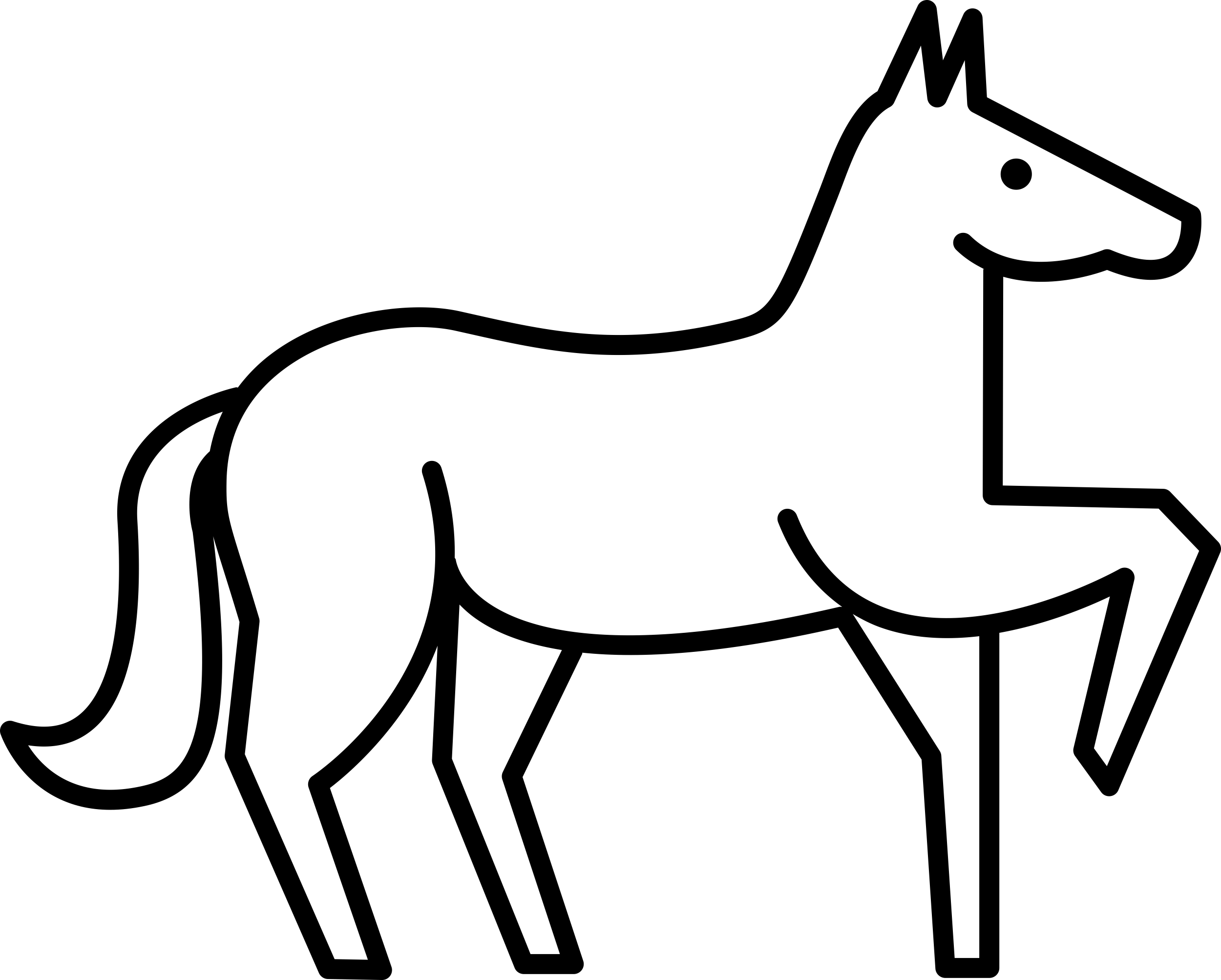 Horse Lifting One Front Foot Outline Outline Svg File Free Vectors